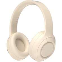 Auriculares inalámbricos Bluetooth blancos, auriculares plegables tipo over-ear, auriculares estéreo de alta fidelidad con micrófono incorporado para teléfono/TV/PC/MP4/hogar/oficina