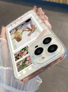 1pc Customizable 3-In-1 DIY TPU Transparent Protective Case, With Lens Protection, Compatible With IPhone 16 ProMax/16 Pro/15 ProMax/14 ProMax/13 ProMax, A12-A15, A52-A55, 13C, OPPO A15/A17, Honor X6A/X7B/X8B/X6, S23 Ultra/S24 Ultra, A52S, VIVO, OPPO, Redmi