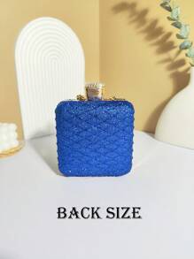 Luxury Rhinestone Square Evening Bag, Elegant Bling-Bling Clutch Purse, Women's Dress Handbag For Wedding Party Prom Banquet - Perfect For Carnival Mardi Gras Music Festival