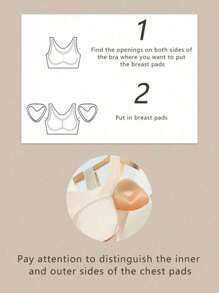 1 对女士隐形胸垫魔术胸垫胸罩，比基尼胸垫，加厚胸垫插入物，乳房提升垫，泳衣硅胶胸垫，防水垫，日常穿着