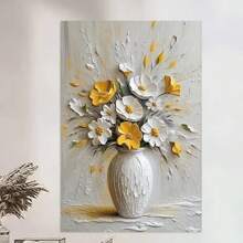 1PC Elegant Flowers Canvas Art Print, No Framed Wall Arts Decoration For Living Room, Bedroom, Kitchen, Office, Cafe - Ideal Birthday And Holiday Gift, Art Botanical Flowers Posters Gifts Graduation
