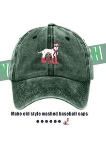 1pc Vintage American Style Casual Printed Baseball Cap, Unisex Suitable For Daily Commute, Travel, Couple Dates, Korean Washed Retro Dad Hat, Multi-Color Options