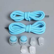 8pcs Children & Adult Fashionable Versatile Shoelace Locks, Colorful Elastic No-Tie Shoelaces, Slouchy Lace Locks, Shoes Accessories For Sneakers,Running Shoes - Multicolor - View 16