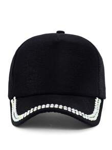 1pc Women's Baseball Cap, Embroidered Fashion Casual Visor Hat, Versatile, Sun Protection, Suitable For Spring, Summer, Outdoor Activities - Baseball Cap - View 3