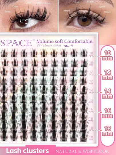 100PCS Fluffy Individual Lash Clusters D Curl Manga Lash Thick Volume Lash Clusters 10-18 Mm Wispy Individual False Eyelashes DIY Lash Extensions For Beginners At Home Gift For Women & Girllash Clusters,Eyelash Clusters,Individual Eyelashes,Lashes,Fake Lashes