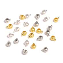 10 件 3 毫米圆形压接珠夹扣按扣适用于手链项链珠宝制作配件