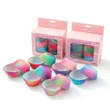 LIFETALK LIFETALK New Arravie Dreamy Colors Paper Cupcake Liners Wedding Birthday Christmas Cup Cake Cups Paper Muffin Cups