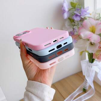 Set de 4 fundas de teléfono suaves con acabado mate vintage, alta relación calidad-precio - Compatible con iPhone 13, 11, 12, 14/14 Pro Max, 15/15 Pro Max, 7/8, X/XS, XR, XS Max, 17, 17 Pro, Air, 17 Pro Max