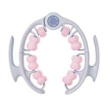 14-Wheel Yoga Fitness Roller With Leg Stretcher - Deep Tissue Massage Tool For Muscles And Performance Enhancement, Pink And Gray, Great For Home Workouts, Fitness Equipment | Design | Leg Separator Gym Accessories - Multicolor - View 14
