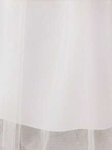 Tween Girls White Backless Trailing Bridesmaid Wedding Party Dress, Elegant Pageant Birthday Party Prom Graduation Formal Gown - White - View 7