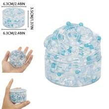 120ML Crunchy Crystal Slime Kit With Color Balls, Soft Non-Sticky Super Stretchy Sensory Toy, Christmas Gift Party Favor Birthday Gifts For Boys Girls, Prizes For Kids Classroom