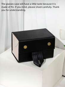 1pc (3/4/5/6 Grid) Casual PU Leather Glasses/Sunglasses Case Box Glasses Accessories For Women