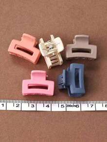 20pcs Random Color Matte Finish Cute Hair Clips For Women, Perfect For Daily Use(Hair Clip Only, Storage Bag Not Included) Hair Accessaries