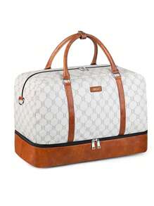 Weekend Traveler Overnight Bag, Carry-On Luggage With Bottom Waterproof Shoe Compartment, Handheld Duffel Bag For Business Travel, Workout Sports Gym Bag, Suitable For Women And Men - Multicolor - View 10