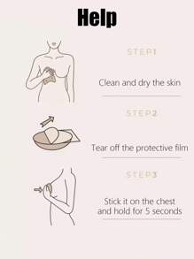 2pcs 8cm/10cm Thin Invisible Breast Petals, Party Dress Strap Nipple Cover, Waterproof Solid Silicone Bust Pads For Women - Multicolor - View 9