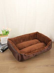 1 件摇粒绒垫子，温暖毛绒，适合小型/中型/大型宠物，适合猫狗的舒适宠物床，可用于客厅和卧室，四季皆宜 - 棕色 - 查看 5
