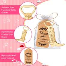 24 Set Cowboy Stiefel Flaschenöffner, Western Themen Party Gastgeschenke Set, Geschenke und Dekorationen für Gäste bei Hochzeit, Baby-Dusche, Valentinstag Geschenke, Geburtstagsparty