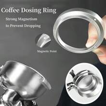 1PC/ Funnel 51mm/53 Mm/58mm Espresso Dosing Rings Stainless Steel Funnel Coffee Dosing Ring Fits , Espresso Accessories Dosing Ring Portafilter Funnel Silver Back To School