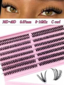 Miss Wink Cils individuels extrêmement frisés, doux et naturels 30D/40D/50D/60D/80D, mélange de 8-16 mm 0,07 mm C. Ultra léger, 16 rangées de 320 pièces, extension de cils en mink étanche, effet 3D, faux cils convenant au maquillage léger, au maquillage intense, au look quotidien, au cosplay, portables pour une utilisation quotidienne ou pour des sorties en toutes occasions