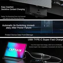 AOC All-In-One Desktop Computer E99, 23.8 Inch Commercial & Home Office PC, (3.40 GHz), 8G DDR4, 256G SSD, Wi-Fi 5, Height Adjustable Stand, Wired Keyboard, UPS Detachable Battery, 300W, Camera, Windows 11 Pro - UK Plug(220-240V) - View 5