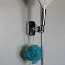 1 Stück Duschkopfhalter ohne Bohrung, beweglicher und einstellbarer Badezimmer Duschkopfhalter, Saugnapf Duschkopfhalter, Badezimmer Handbrause Halterung, Aufbewahrungshaken