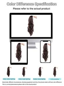 30 Inch Long Body Wave Headband Hair Piece Natural Looking Black Brown For Women Natural Wigs