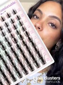 100pcs Fluffy Individual False Eyelashes, D Curl Voluminous & Lengthening, 10-18mm Length, Suitable For DIY Eyelash Extension, Easy For Beginners To Create Perfect Lashes At Home, Ideal Gift For Women And Girls