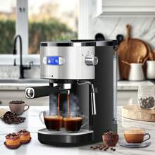 Havato Espresso Machine 20 Bar, Professional Espresso Maker With Milk Frothing Steam Wand, Compact Coffee Machine With 45oz Removable Water Tank For Cappuccino, Latte, Gift, Black
