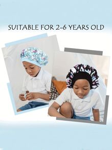 Bonnet de sommeil personnalisé pour bébé, bonnet de sommeil satiné avec imprimé de dessin animé mignon pour enfants, bonnet rond à large bord élastique protégeant les cheveux, doux et élastique, parfait pour les garçons, les filles, les anniversaires et l'usage quotidien, multifonctionnel, ornemental, lettrage, élégant, moderne, coloré, mignon, adorable, décontracté, doux, personnalisé, personnalisé, unique, personnalisé, cadeaux pour bébé, cadeaux idéaux pour lui, cadeaux idéaux pour elle, fils, fille
