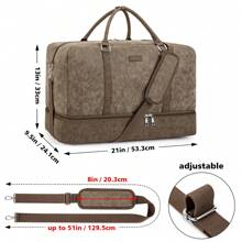 Weekend Traveler Overnight Bag, Carry-On Luggage With Bottom Waterproof Shoe Compartment, Handheld Duffel Bag For Business Travel, Workout Sports Gym Bag, Suitable For Women And Men - Multicolor - View 7