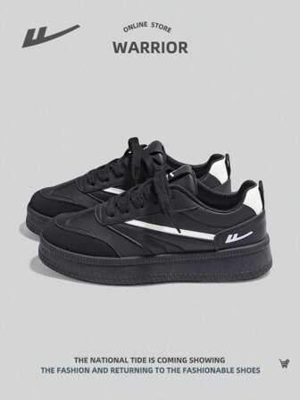 WARRIOR 1 双女式运动百搭舒适平底一脚蹬系带低帮户外休闲运动鞋