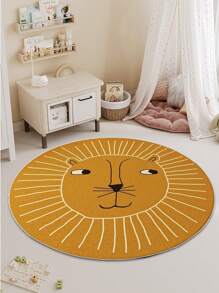 1 pièce Tapis de zone en fausse laine douce en forme de lion, sans danger pour la peau, article très vendu au Moyen-Orient, tapis décoratif, cadeau pour le Nouvel An