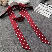 1 Pc Women's Extra Long Scarf Shawl, Fashionable All-Season Versatile Accessory, Can Be Used As Necktie, Headband, Decorative, Vintage Elegant