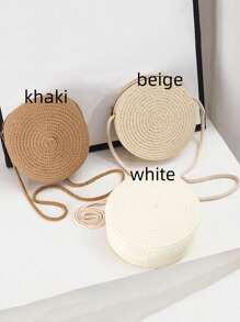 Yogodlns Round Straw Bag Women Woven Beach Crossbody Bag For Ladies Children Cute Shoulder Rattan Handmade Knitted Bag Small Handbag Fashion Shell Shape Straw Bag Rattan Woven Handbag Handmade Straw Handbag Summer Beach Bag Shoulder Bags Coin Purse, Eye-Catching Beach Bag Summer, Summer Straw Beach Bag For Women, Hottest Beach Bags For Women, Beach Necessities, Beach Essentials,Beach Stuff & Summer Essentials, Newest Holiday Bag