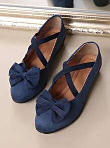 Femmes Plates compensées à enfiler élastiques, Mocassins compensés décontractés , Chaussures compensées d'infirmière, Chaussures pour mamans - bleu indigo - Voir 2