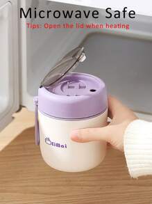 1 Pc Stainless Steel Vacuum Thermal Portable Lunch Box Double Layer 500ml & 680ml Insulated Lunch Food Warmer Soup Cup Insulated Containers Bento Lunch Box With Foldable Spoon (Lid Randomly Shiped),School Supplies