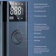 CARSUN CARSUN Portable Inflator Compressor Pump With LED Lamp For Car Motorcycle Bicycle Tyre Balls Wireless Electric Car Air Tire Pump