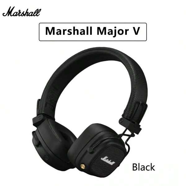 Marshall Écouteurs sans fil Bluetooth Marshall Major V 5 casque audio classique avec graves profonds, pliable, Pop, Rock, style rétro, musique, original