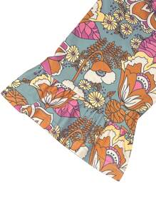 Nuevo vestido de verano casual con cuello en V y estampado floral, estilo bohemio para mujer