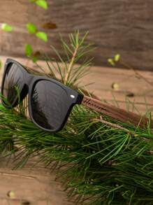 Personalized Wooden Fashion Glasses For Boy, Groomsmen Fashion Glasses, Custom Engraved Fashion Glasses, Groomsmen Proposal, Wedding Christmas Gift For Boy Engraved,Vintage,Contracted,Funny,Stylish Back To School - Multicolor - View 3