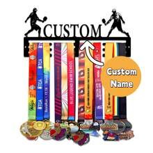 1pc Custom Personalized Pickleball Player Medal Holder, Iron Art Wall Mount Display Rack For Bedroom, Living Room, Entrance