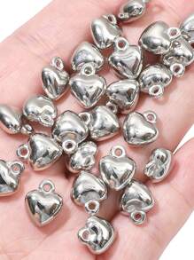 100 件 CCB 银色心形吊坠手工 DIY 珠宝手链项链材料半成品配件(三种尺寸:8x10mm、10x12mm、12x14mm) - 吊墜 - 查看 5
