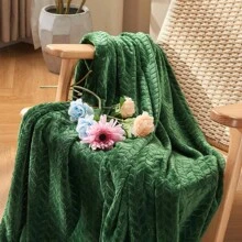 Soft Fleece Blankets, Ultra Cozy Flannel Throw Blankets For Adults, Lightweight And Washable Blanket Perfect For Couch, Sofa, Bed, Or Office Use, Warm Plush Blankets Ideal For All Seasons (50 X 60 Inches, Green Shade)