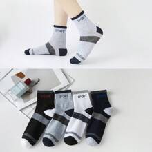 Kit 12 Pares de Meias Masculina Cano Alto Confortável Casual e À moda,adequado para desportos tamanho 40-46 - Multicolorido - Visão 4