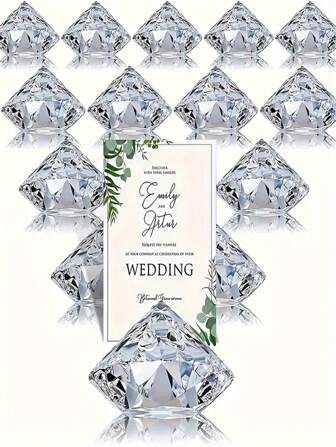 5/10/20pcs/ Acrylic Rhinestone Table Place Name Card Holder, Crystal Table Number Stand, Party Decorations For Birthday, Wedding,Wedding,Wedding Items,Bride,Wedding Decor