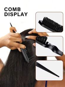 5pcs Hair Styling Set, (6.8 Oz/200 Ml) Continuous Mist Spray Bottle, Multi Row Hair Combs, Pointed Tail Fluffy Combs, Double Color Pick Combs, Double Head Eyebrow Brush, Suitable For Hair Styling And Hairdressers - Multicolor - View 6