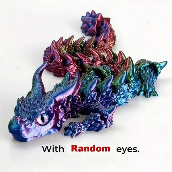 1 pieza Estatua encantadora de dinosaurio de doble cuerno impresa en 3D con ojos aleatorios - Ideal para recuerdos de fiestas temáticas, regalos de cumpleaños, obsequios para fiestas, usar como decoración de automóvil, decoración del hogar y automóvil, sala de estar, entrada y exhibición de mesa