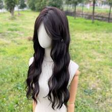 Wig For Women, Natural Water Wave, Middle Part, Long Bang, Long Curly Wigs, Fluffy, Realistic Scalp, Full Wig, Suitable For Daily Wear, Street Photography, Cosplay, Lolita.