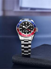 PAGANI DESIGN 男士商务自动机械GMT腕表 陶瓷表圈 不锈钢表壳 防水腕表 PD-1706