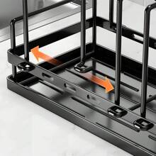 Multifunctional Carbon Steel Bowl Drying Rack Set Of 2 Space Saving Plates Organizer Plate Drying Rack Pans Storage Rack Lid Organizer Adjustable Rack For Kitchen Sink - 黑色 - 查看 7